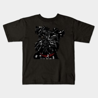 Dennis the black Miniature Schnauzer dog Kids T-Shirt